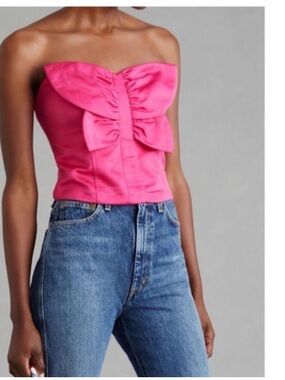 Anthropologie Butterfly Bustier Top